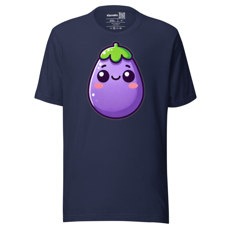 Kawaii Aubergine Unisex-T-Shirt – T-Shirts – klamottn.de