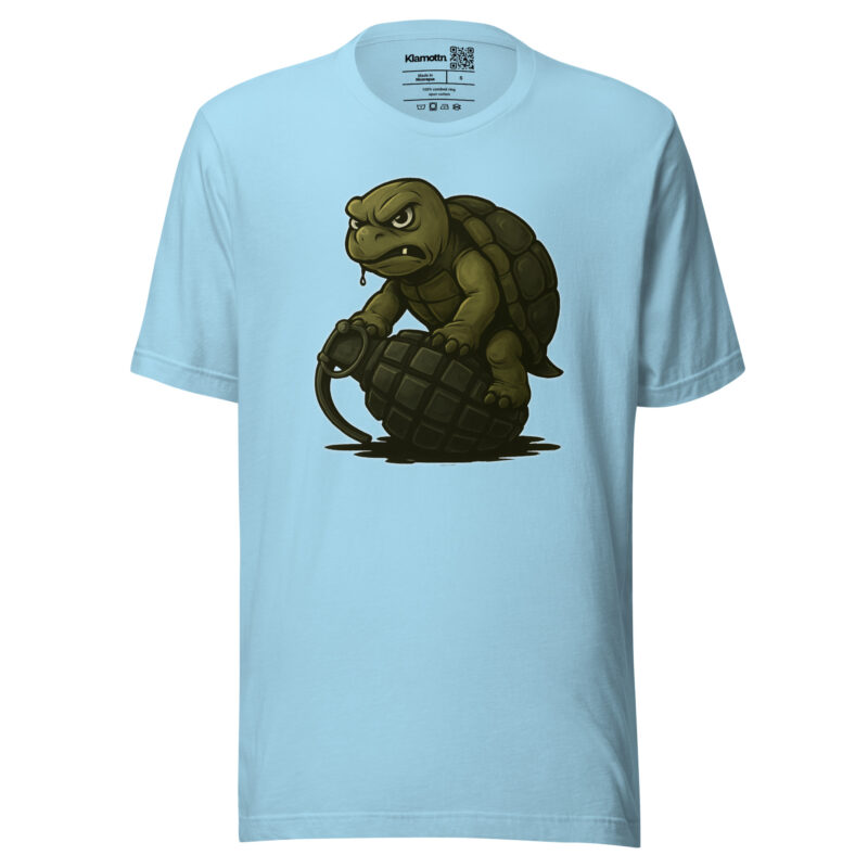 Wütende Schildkröte auf Granate Unisex-T-Shirt – T-Shirts – klamottn.de