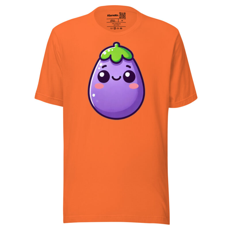 Kawaii Aubergine Unisex-T-Shirt – T-Shirts – klamottn.de