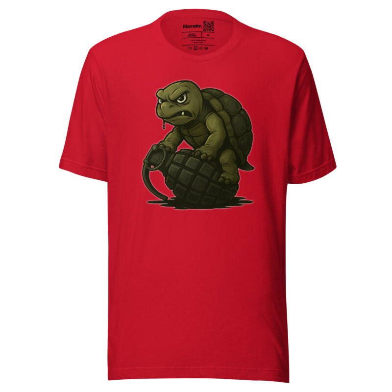 Wütende Schildkröte auf Granate Unisex-T-Shirt – T-Shirts – klamottn.de