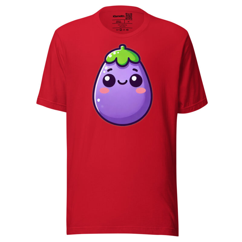 Kawaii Aubergine Unisex-T-Shirt – T-Shirts – klamottn.de