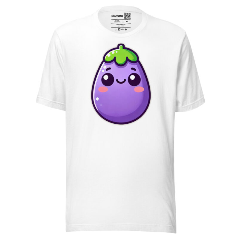 Kawaii Aubergine Unisex-T-Shirt – T-Shirts – klamottn.de