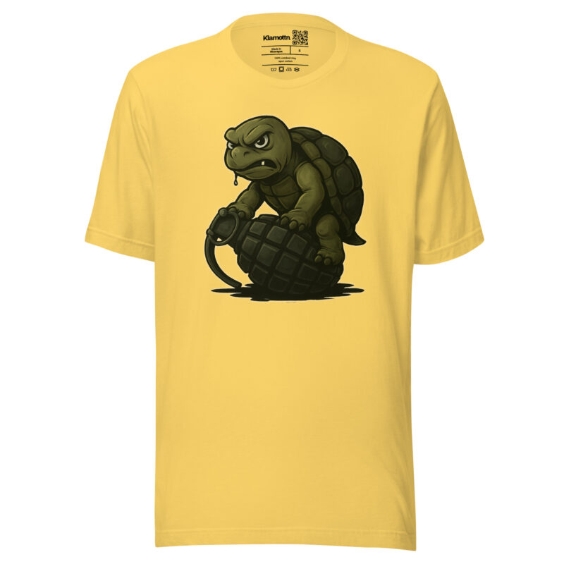 Wütende Schildkröte auf Granate Unisex-T-Shirt – T-Shirts – klamottn.de