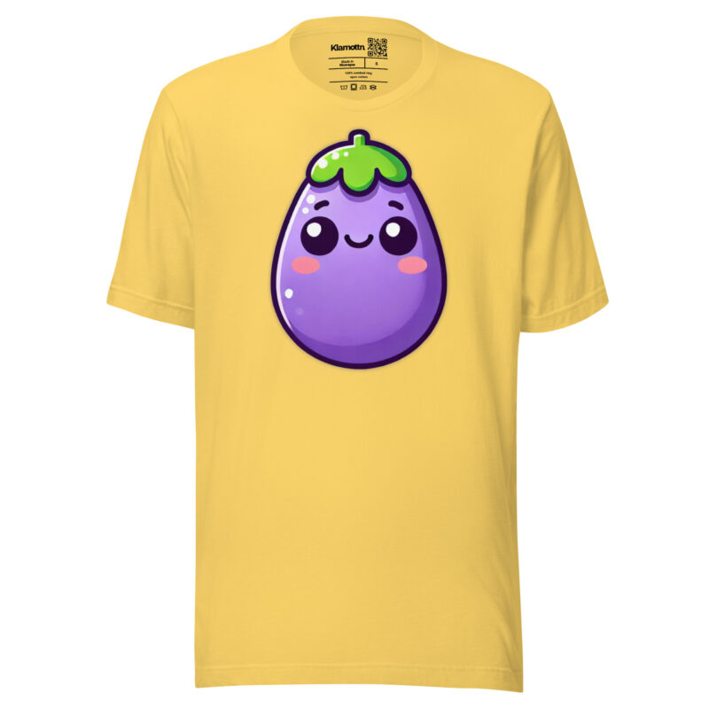 Kawaii Aubergine Unisex-T-Shirt – T-Shirts – klamottn.de