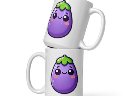 Kawaii Aubergine Tasse – Home & Living – klamottn.de Kawaii Aubergine Tasse – Home & Living – klamottn.de