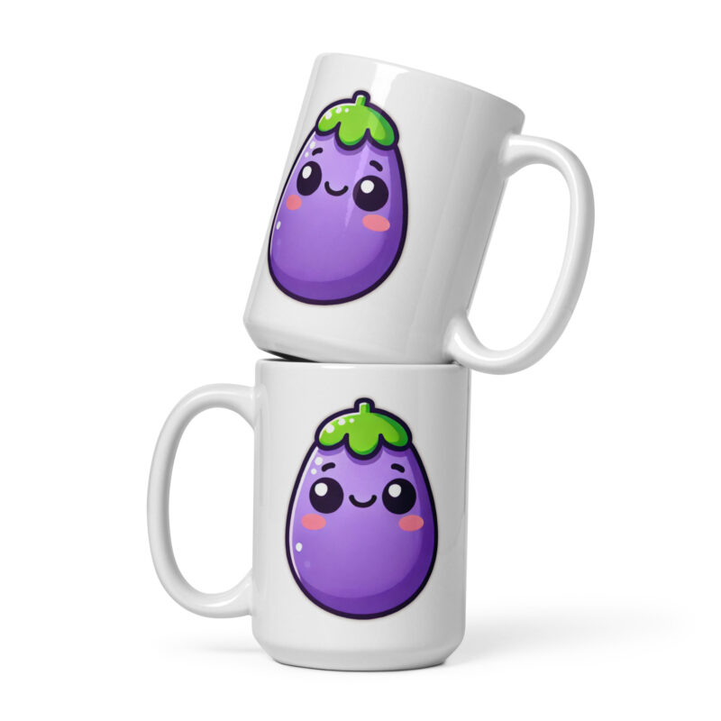 Kawaii Aubergine Tasse – Home & Living – klamottn.de