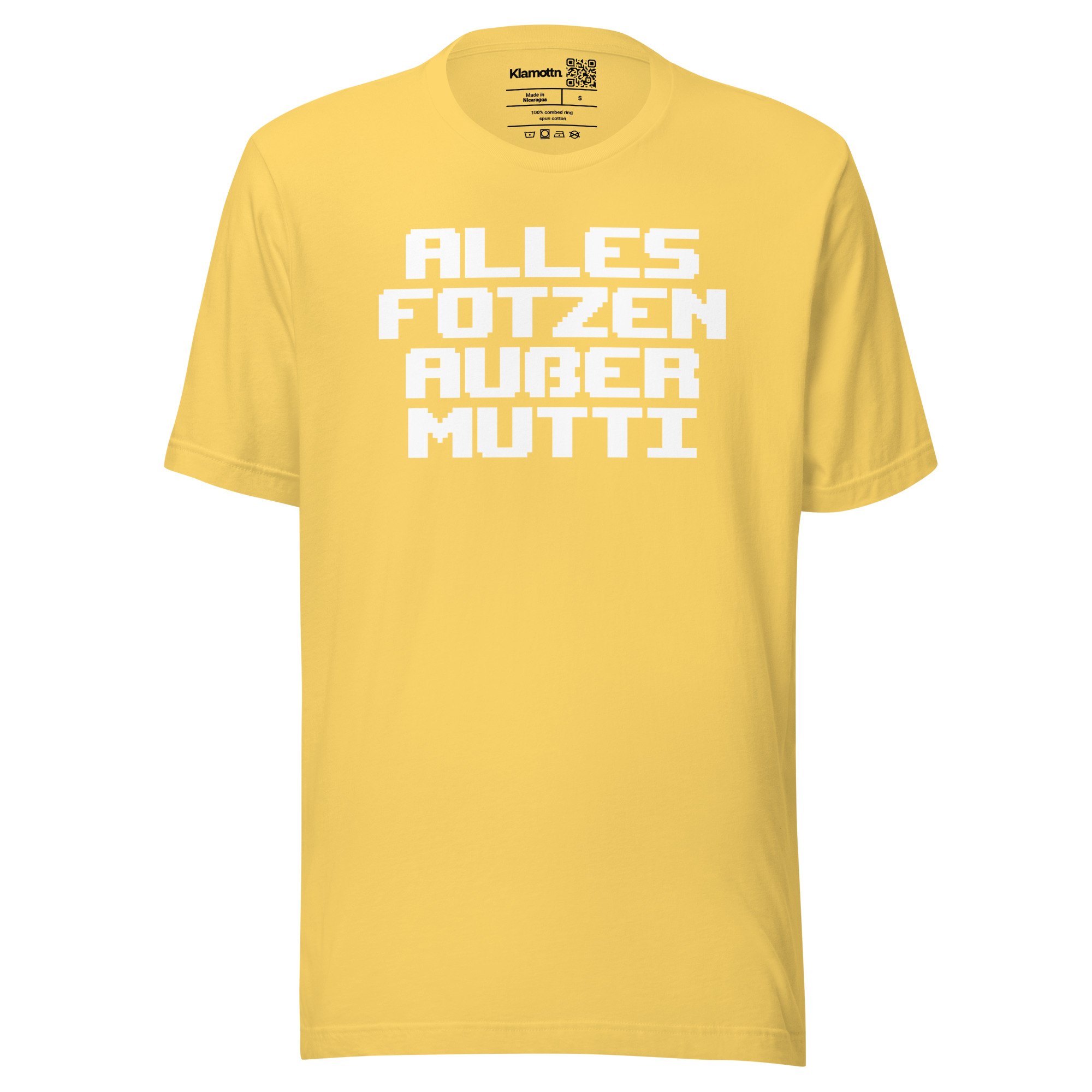 Alles Fotzen außer Mutti Unisex-T-Shirt – T-Shirts – klamottn.de Alles Fotzen außer Mutti Unisex-T-Shirt – T-Shirts – klamottn.de