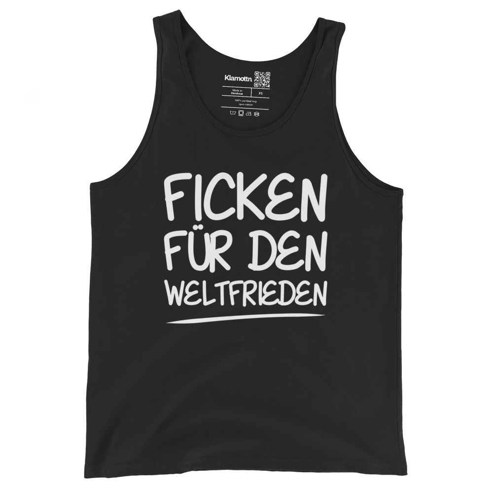 Ficken für den Weltfrieden Unisex-Tank-Top – Tank Tops – klamottn.de Ficken für den Weltfrieden Unisex-Tank-Top – Tank Tops – klamottn.de