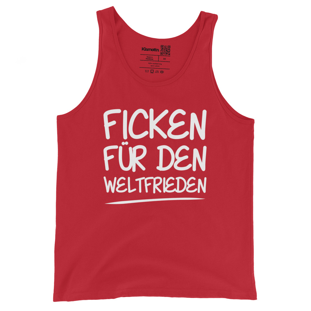 Ficken für den Weltfrieden Unisex-Tank-Top – Tank Tops – klamottn.de Ficken für den Weltfrieden Unisex-Tank-Top – Tank Tops – klamottn.de