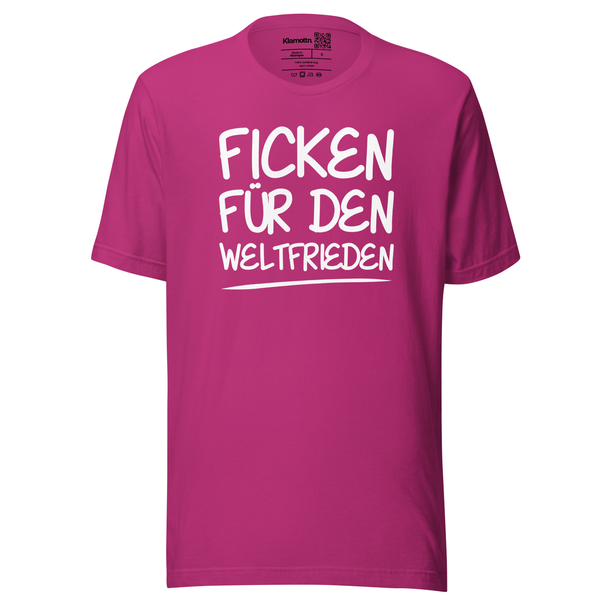Ficken für den Weltfrieden Unisex-T-Shirt – T-Shirts – klamottn.de Ficken für den Weltfrieden Unisex-T-Shirt – T-Shirts – klamottn.de