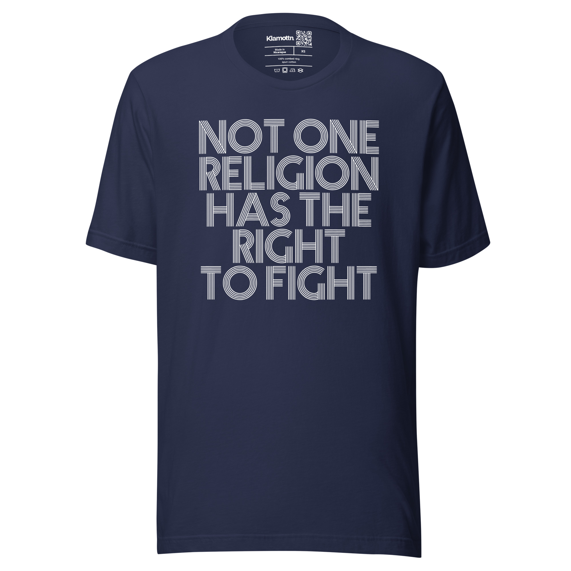 Not one Religion has the Right to Fight Unisex-T-Shirt – T-Shirts – klamottn.de Not one Religion has the Right to Fight Unisex-T-Shirt – T-Shirts – klamottn.de