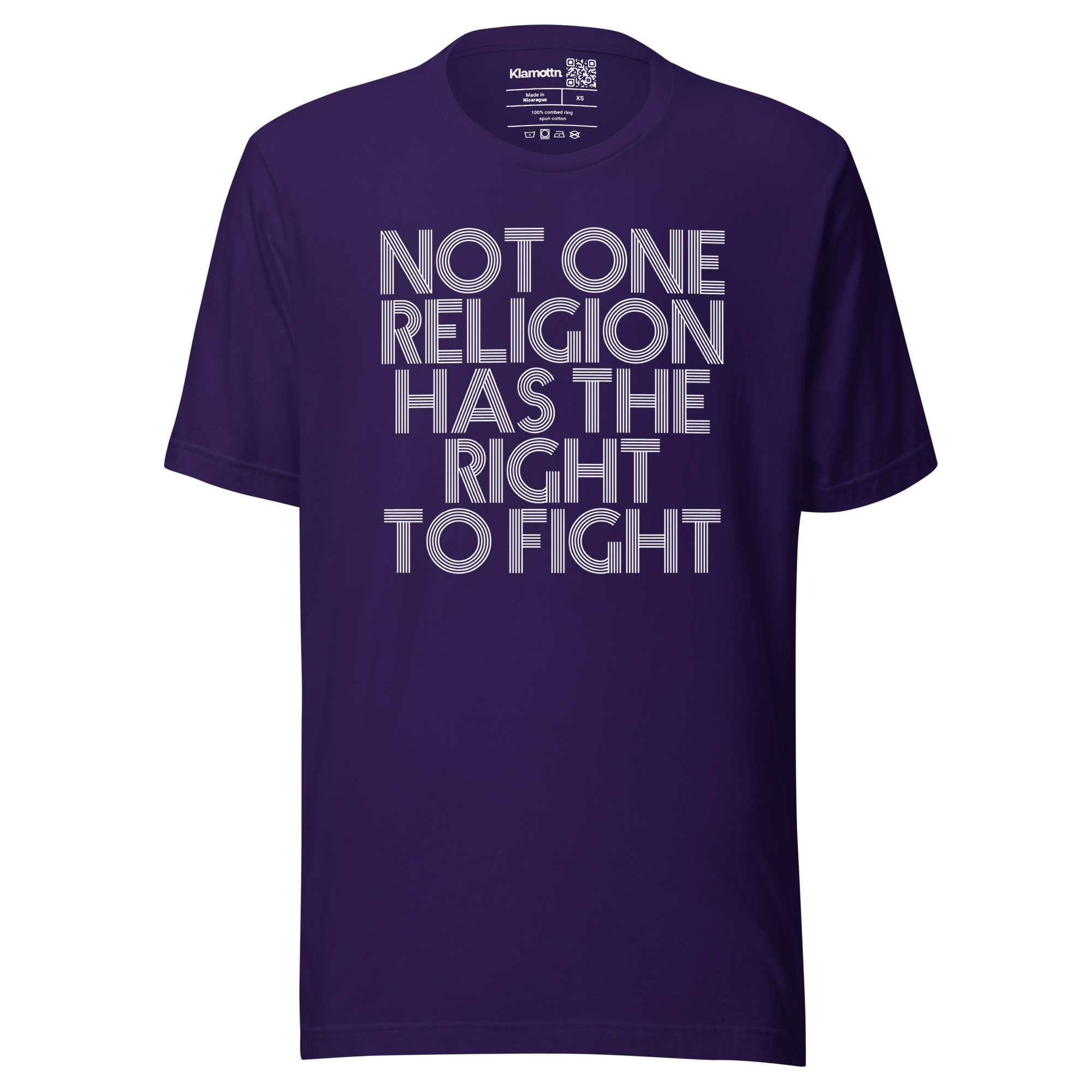 Not one Religion has the Right to Fight Unisex-T-Shirt – T-Shirts – klamottn.de Not one Religion has the Right to Fight Unisex-T-Shirt – T-Shirts – klamottn.de