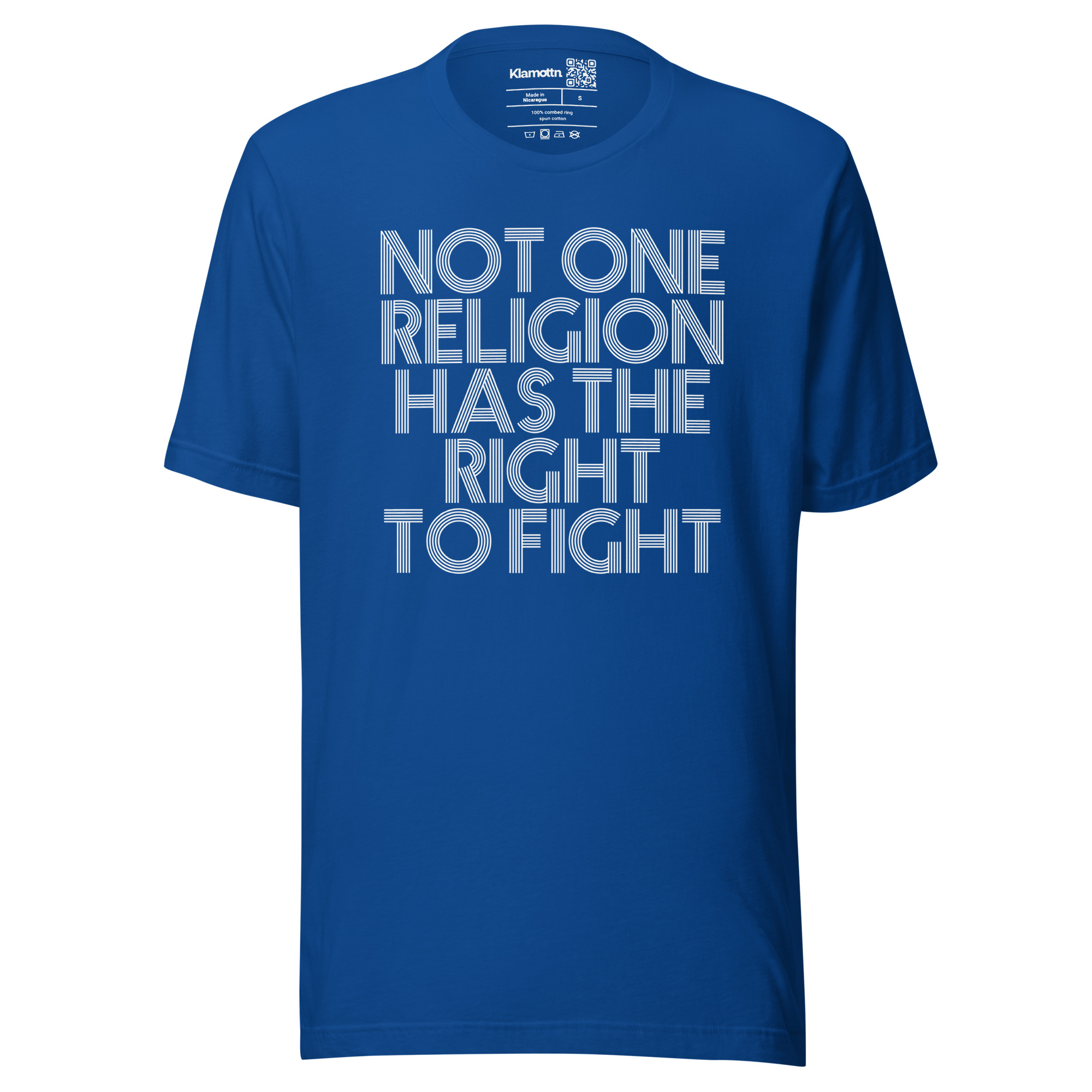 Not one Religion has the Right to Fight Unisex-T-Shirt – T-Shirts – klamottn.de Not one Religion has the Right to Fight Unisex-T-Shirt – T-Shirts – klamottn.de
