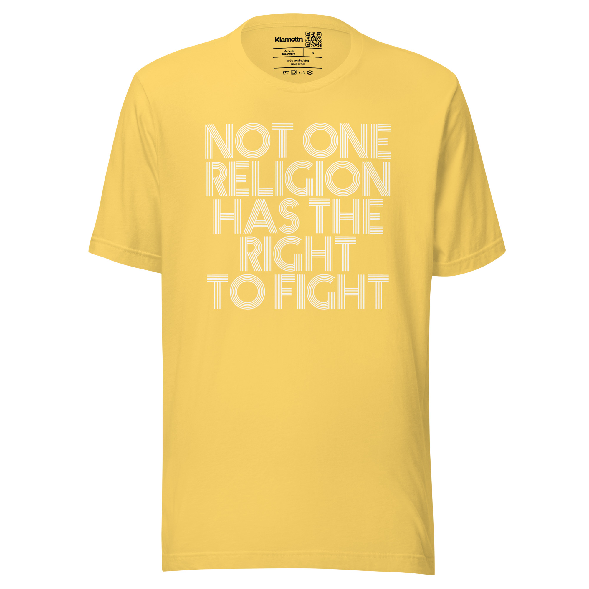 Not one Religion has the Right to Fight Unisex-T-Shirt – T-Shirts – klamottn.de Not one Religion has the Right to Fight Unisex-T-Shirt – T-Shirts – klamottn.de