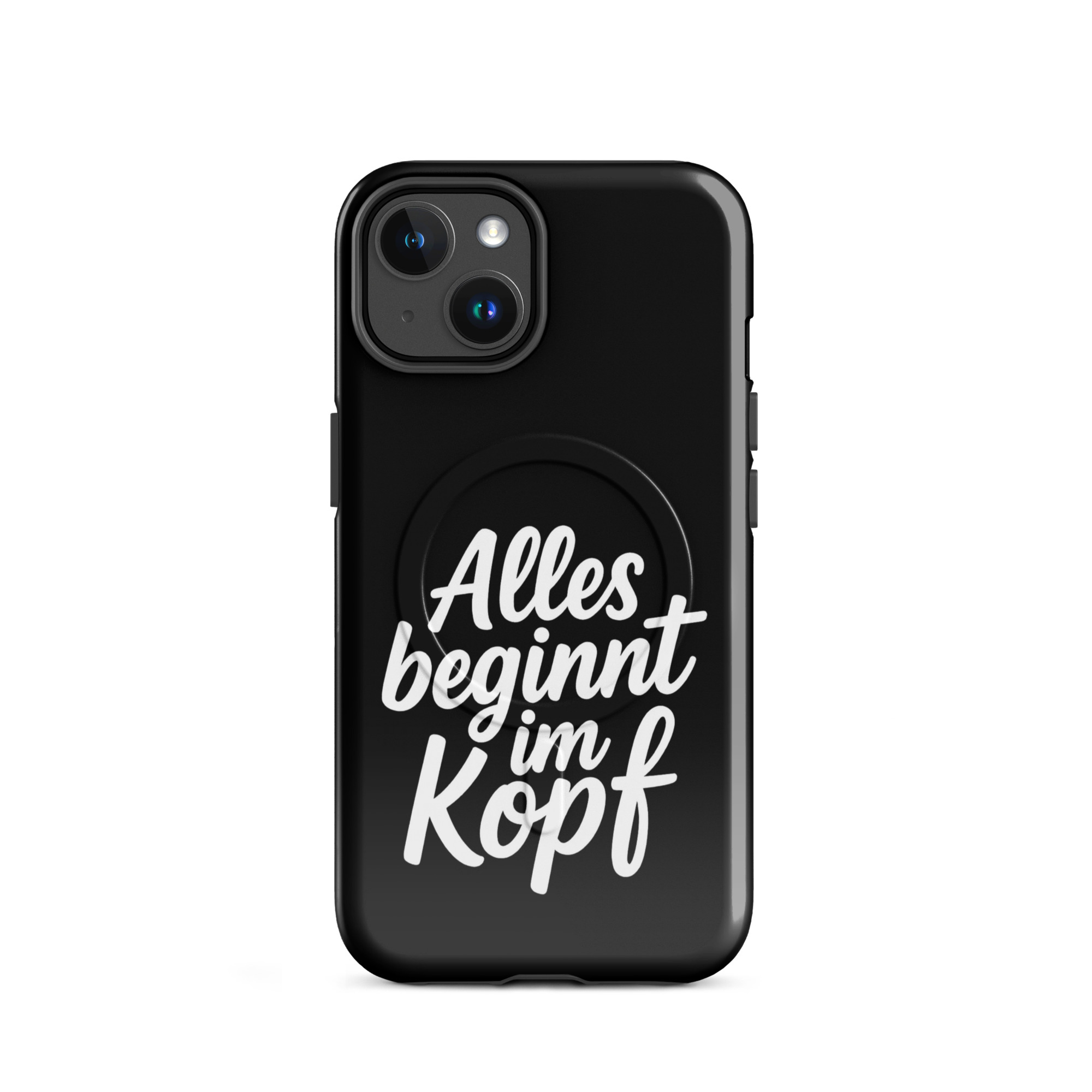 Alles beginnt im Kopf Hardcase iPhone®-Hülle mit MagSafe® – Accessoires – klamottn.de Alles beginnt im Kopf Hardcase iPhone®-Hülle mit MagSafe® – Accessoires – klamottn.de