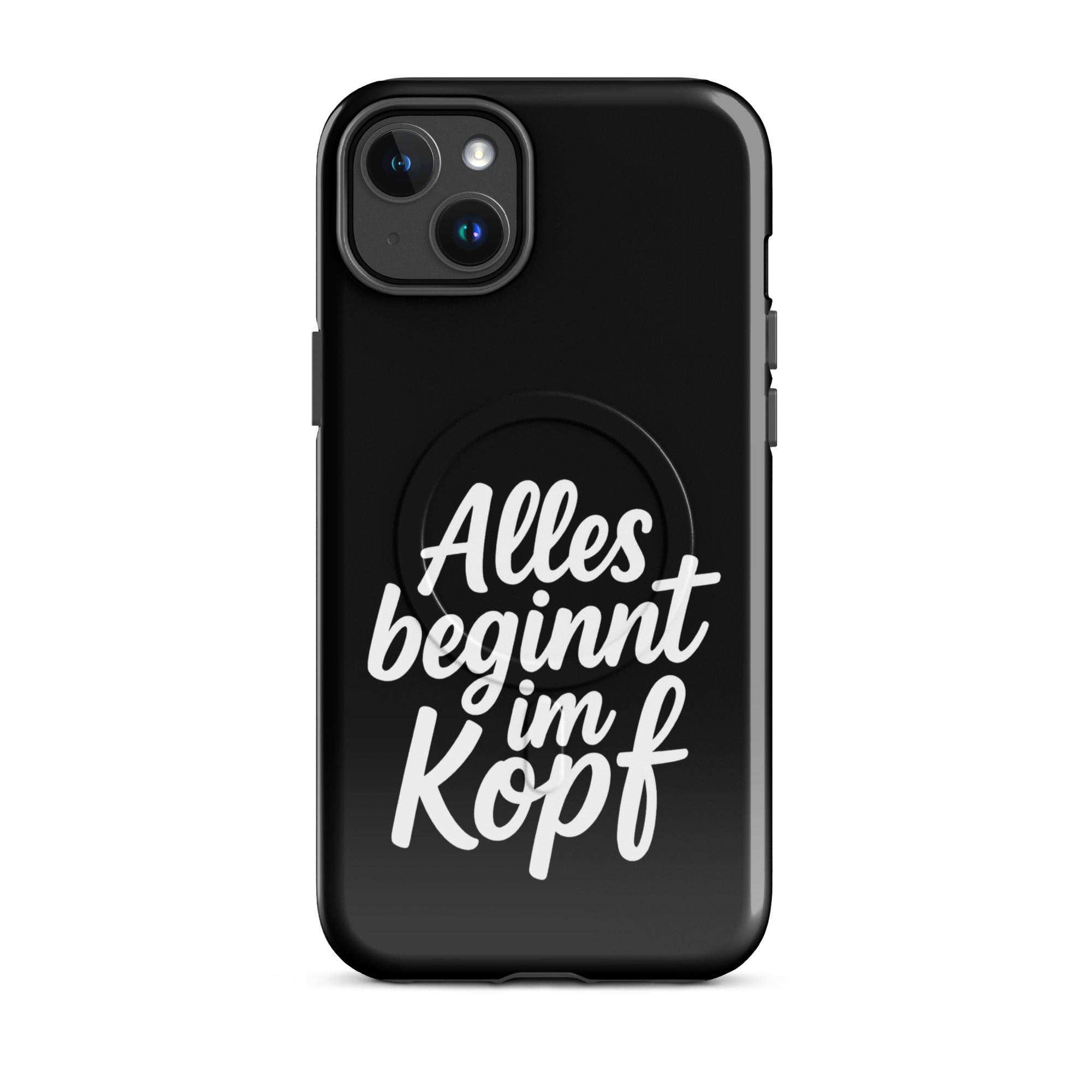 Alles beginnt im Kopf Hardcase iPhone®-Hülle mit MagSafe® – Accessoires – klamottn.de Alles beginnt im Kopf Hardcase iPhone®-Hülle mit MagSafe® – Accessoires – klamottn.de
