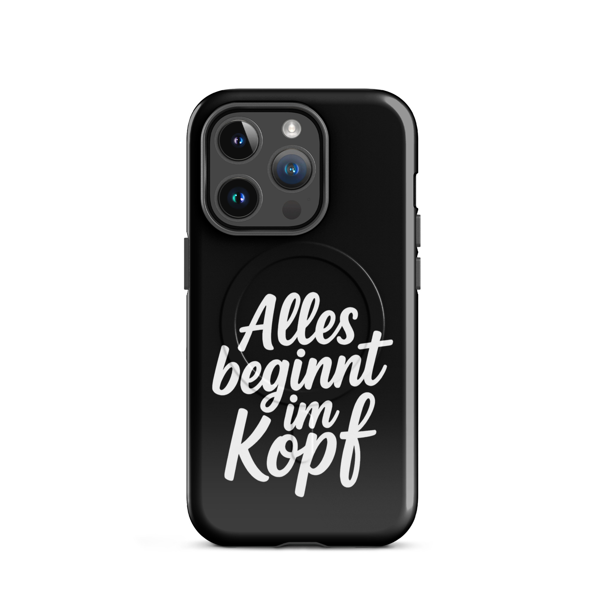 Alles beginnt im Kopf Hardcase iPhone®-Hülle mit MagSafe® – Accessoires – klamottn.de Alles beginnt im Kopf Hardcase iPhone®-Hülle mit MagSafe® – Accessoires – klamottn.de
