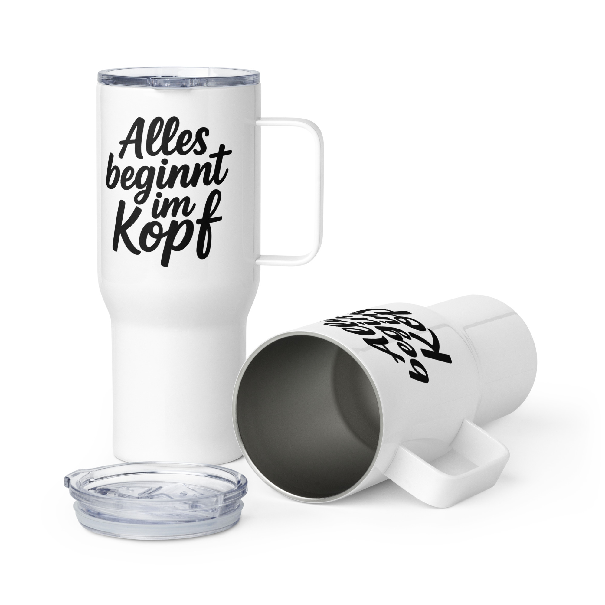 Alles beginnt im Kopf Thermobecher – Accessoires – klamottn.de Alles beginnt im Kopf Thermobecher – Accessoires – klamottn.de
