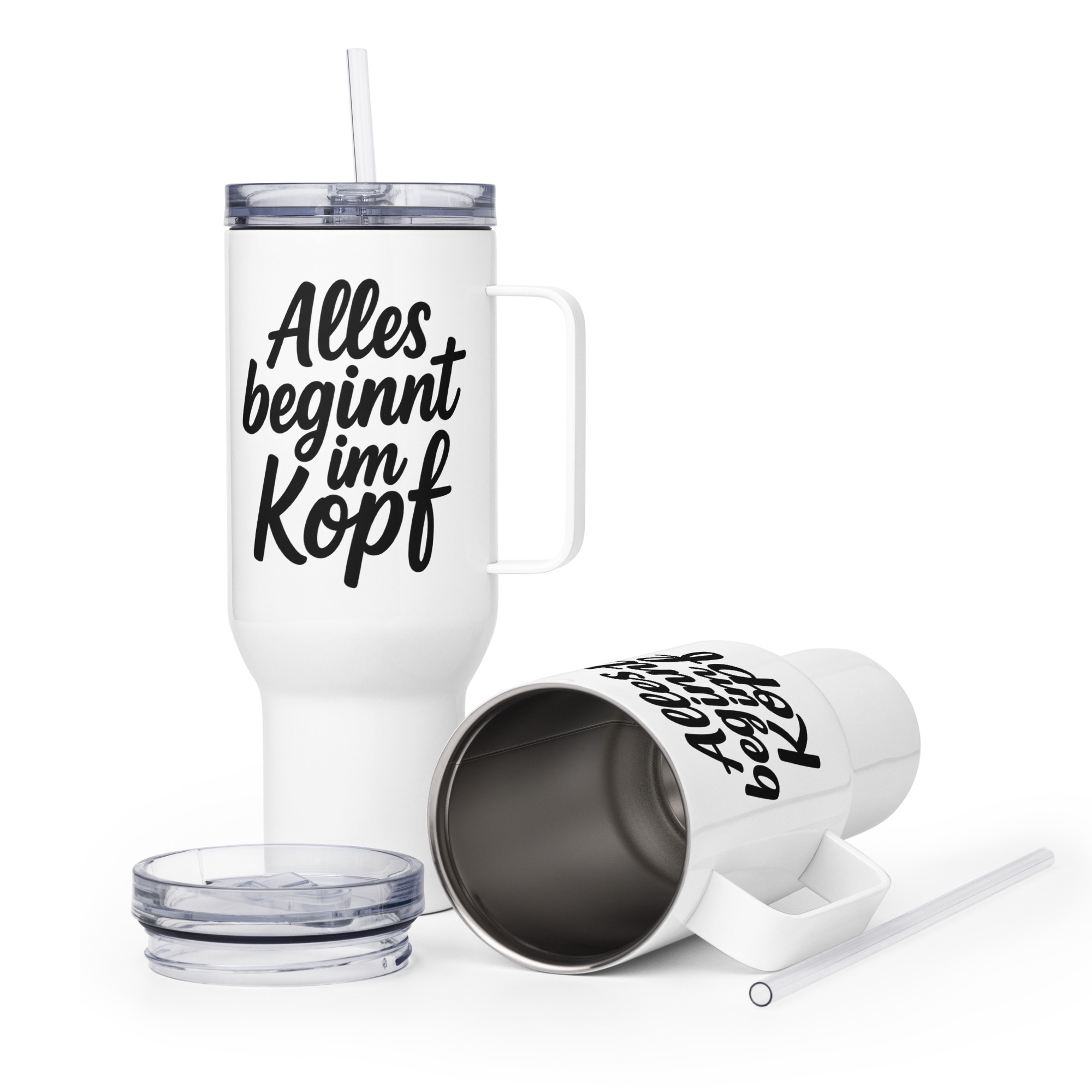 Alles beginnt im Kopf Thermobecher – Accessoires – klamottn.de Alles beginnt im Kopf Thermobecher – Accessoires – klamottn.de