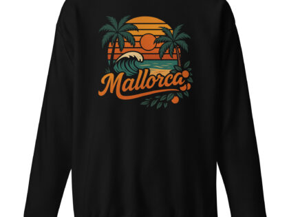 Mallorca Retro Sunset Unisex-Premium-Pullover – Sweatshirts – klamottn.de