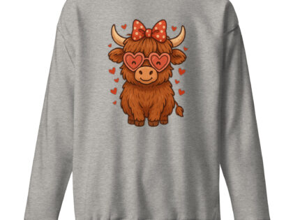 Valentinstag Highland Kuh Unisex-Premium-Pullover – Sweatshirts – klamottn.de