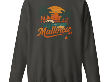 Mallorca Retro Sunset Unisex-Premium-Pullover – Sweatshirts – klamottn.de