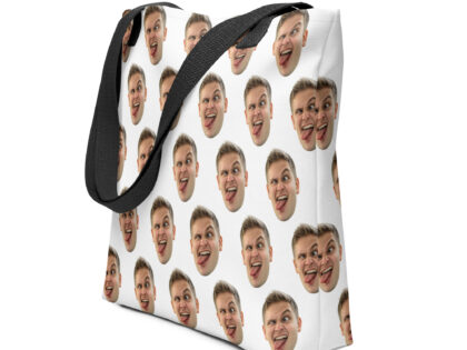 Personalisierbarer Stoffbeutel mit deinem Gesicht - Weiß – Accessoires – klamottn.de