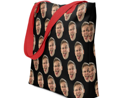 Personalisierbarer Stoffbeutel mit deinem Foto - Schwarz – Accessoires – klamottn.de