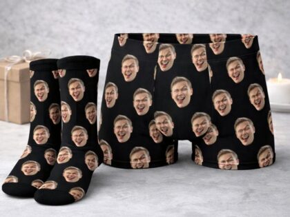 Personalisierbares Boxer & Socken Bundle – Schwarz – Unterwäsche – klamottn.de