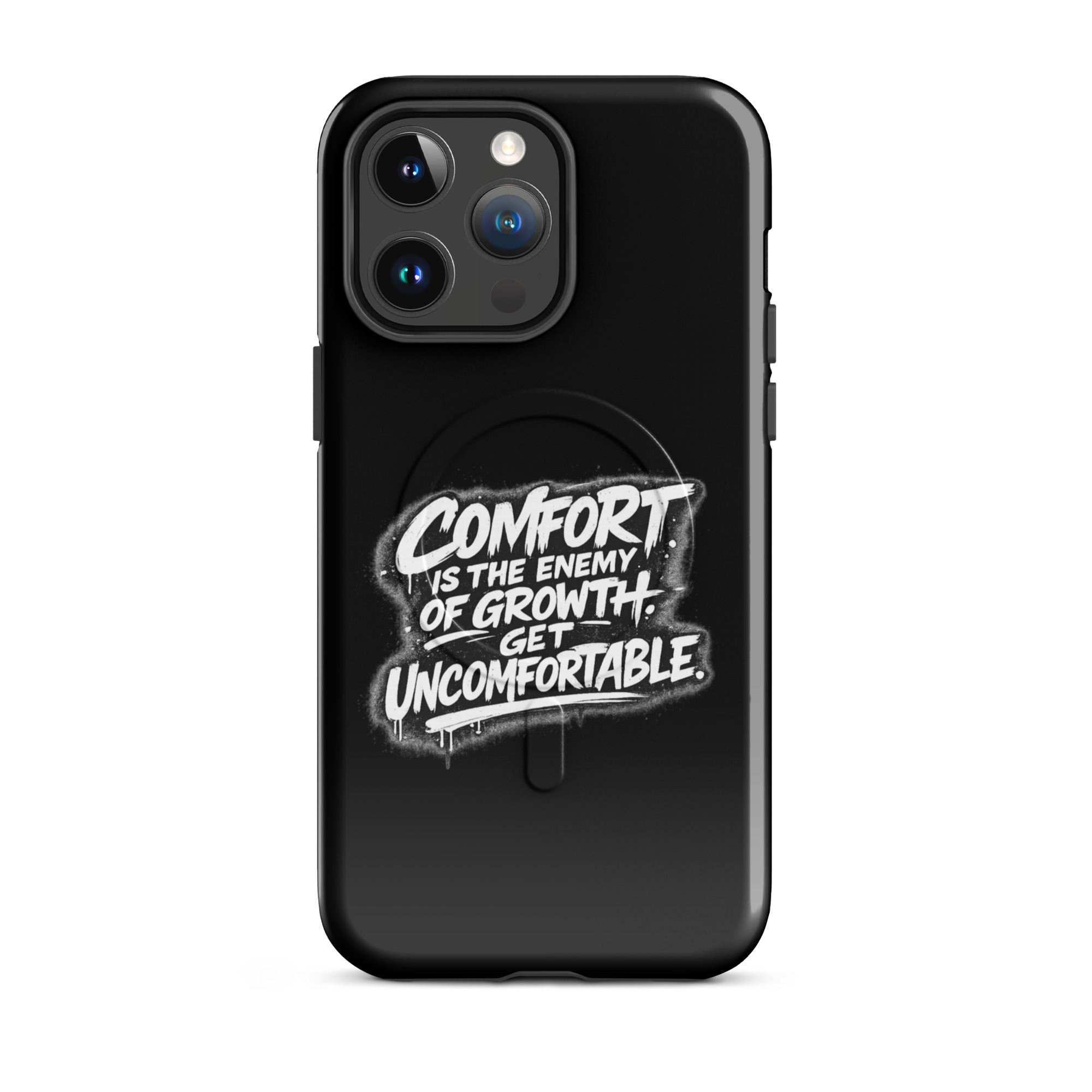 Comfort is the enemy of growth Hardcase iPhone®-Hülle mit MagSafe® – Accessoires – klamottn.de Comfort is the enemy of growth Hardcase iPhone®-Hülle mit MagSafe® – Accessoires – klamottn.de