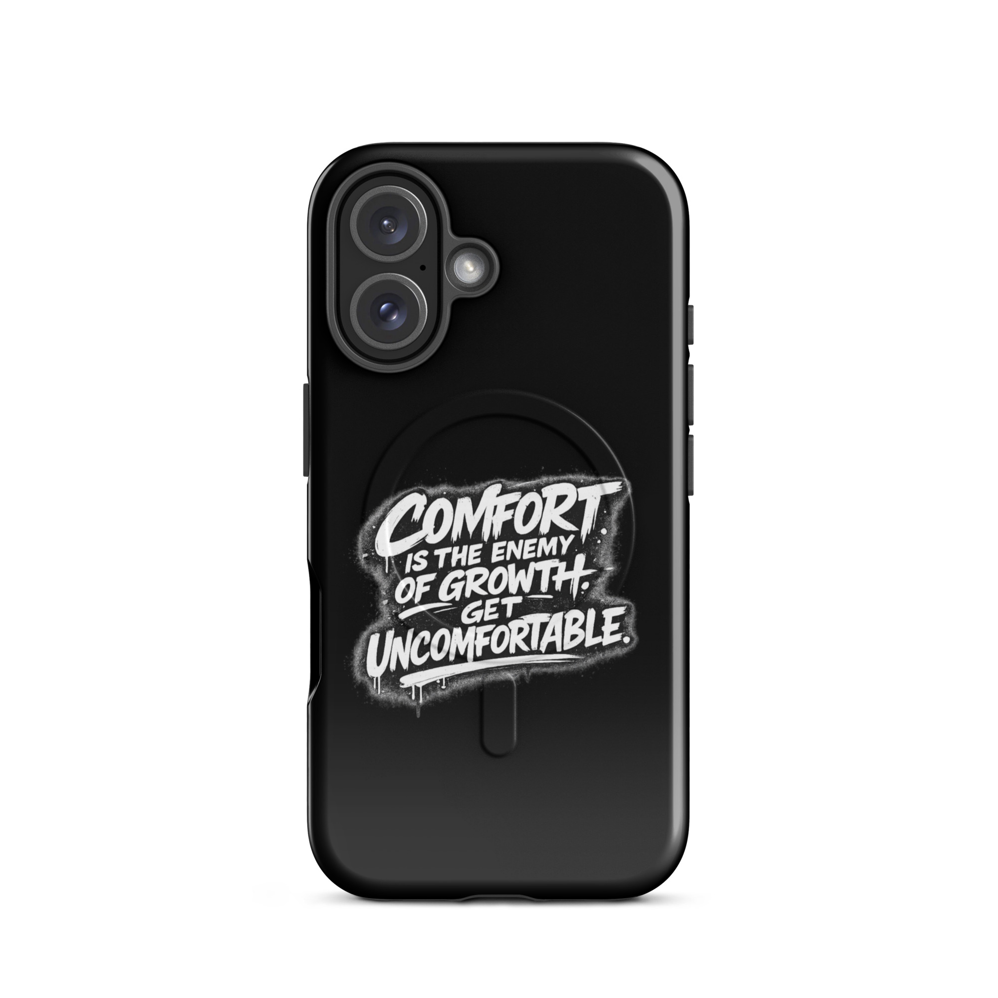 Comfort is the enemy of growth Hardcase iPhone®-Hülle mit MagSafe® – Accessoires – klamottn.de Comfort is the enemy of growth Hardcase iPhone®-Hülle mit MagSafe® – Accessoires – klamottn.de