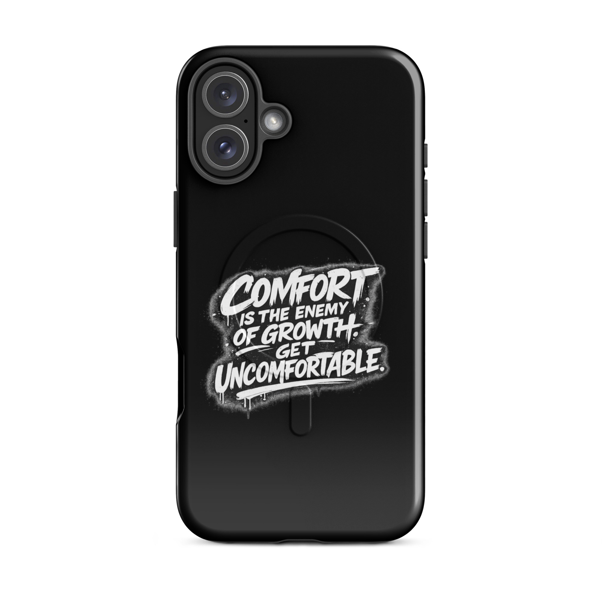 Comfort is the enemy of growth Hardcase iPhone®-Hülle mit MagSafe® – Accessoires – klamottn.de Comfort is the enemy of growth Hardcase iPhone®-Hülle mit MagSafe® – Accessoires – klamottn.de