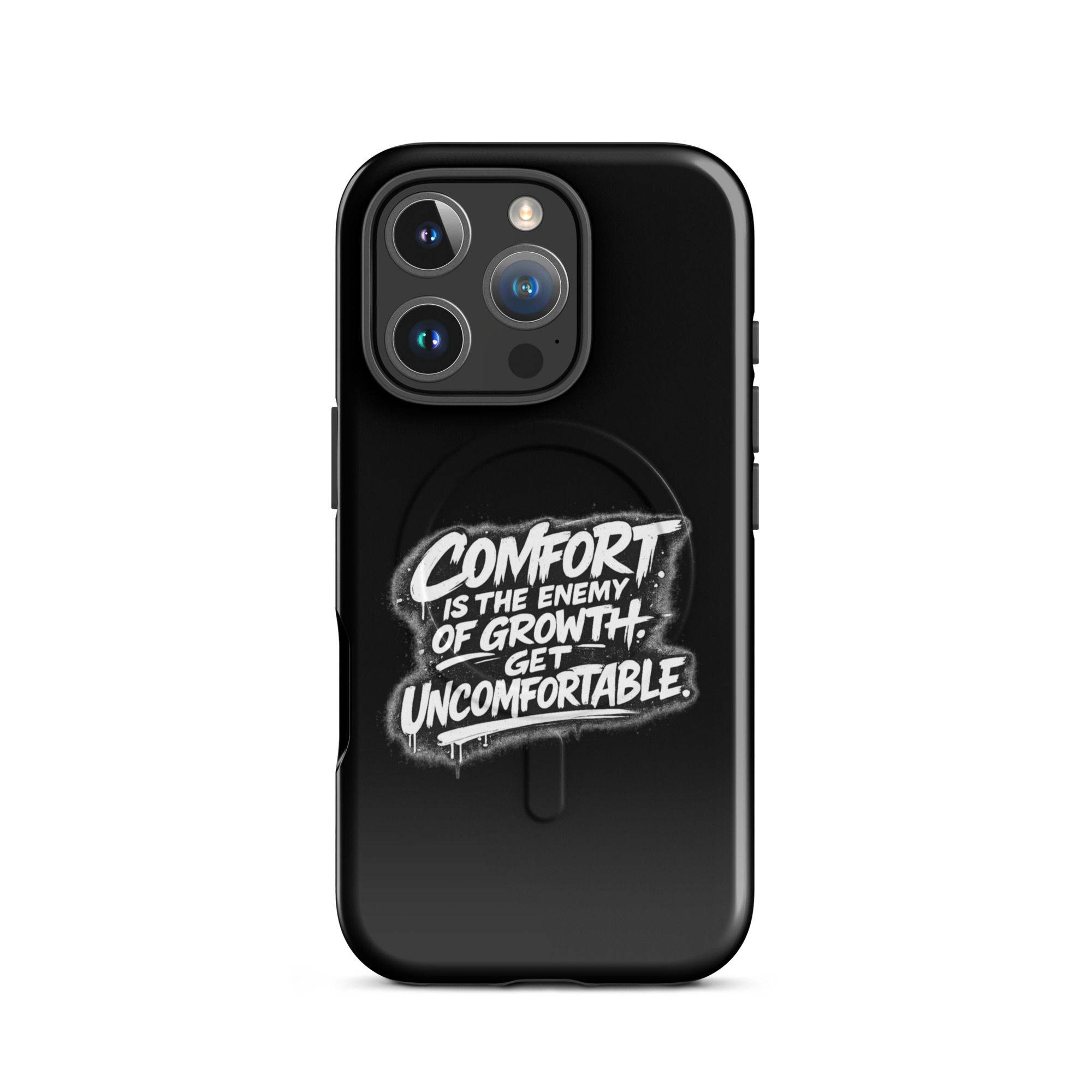 Comfort is the enemy of growth Hardcase iPhone®-Hülle mit MagSafe® – Accessoires – klamottn.de Comfort is the enemy of growth Hardcase iPhone®-Hülle mit MagSafe® – Accessoires – klamottn.de
