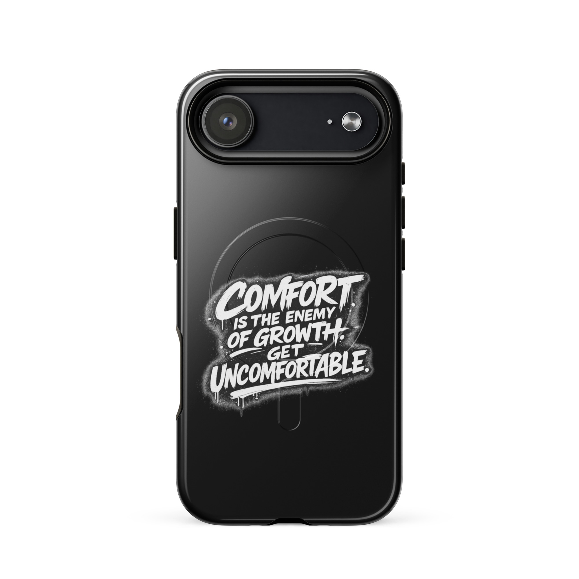 Comfort is the enemy of growth Hardcase iPhone®-Hülle mit MagSafe® – Accessoires – klamottn.de Comfort is the enemy of growth Hardcase iPhone®-Hülle mit MagSafe® – Accessoires – klamottn.de