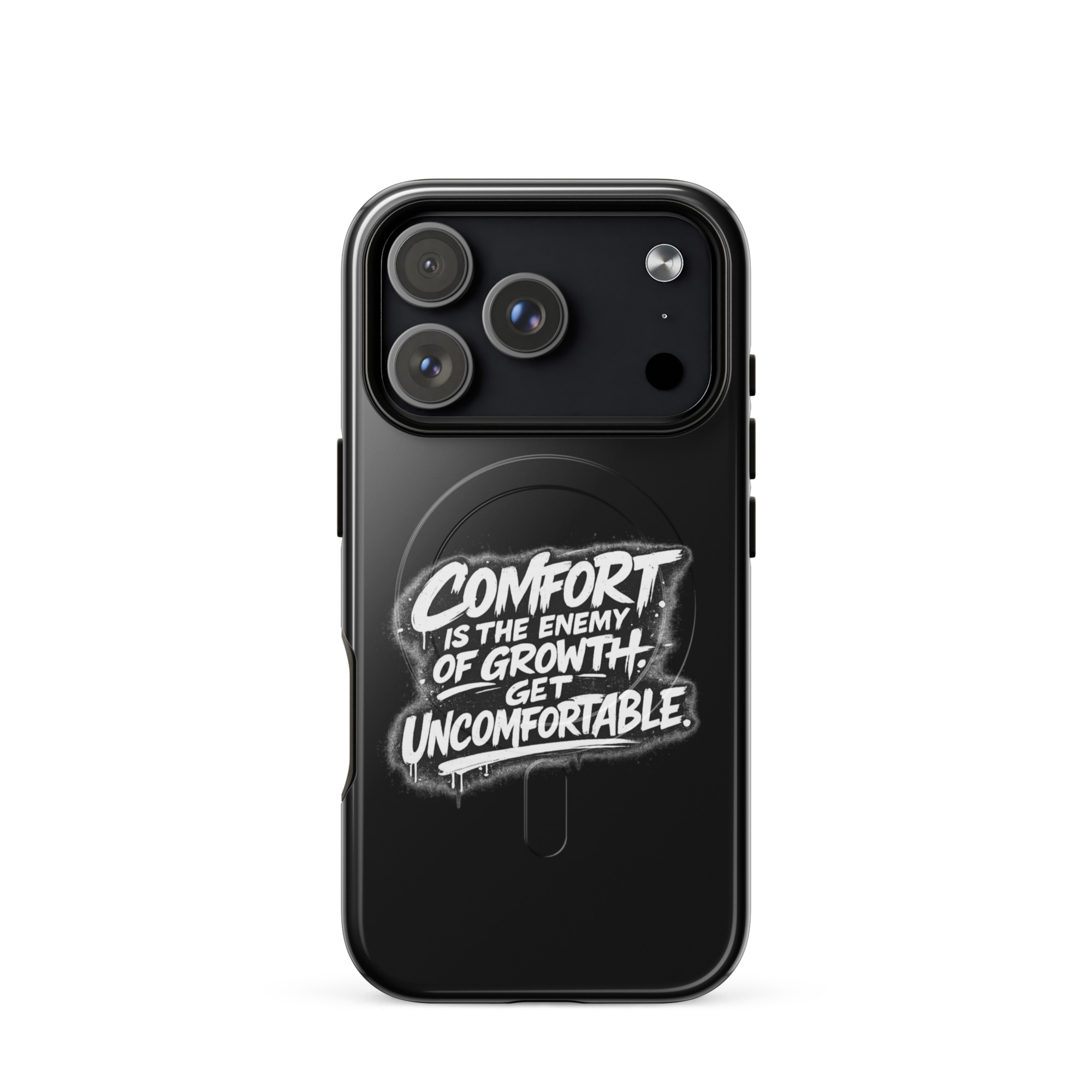 Comfort is the enemy of growth Hardcase iPhone®-Hülle mit MagSafe® – Accessoires – klamottn.de Comfort is the enemy of growth Hardcase iPhone®-Hülle mit MagSafe® – Accessoires – klamottn.de