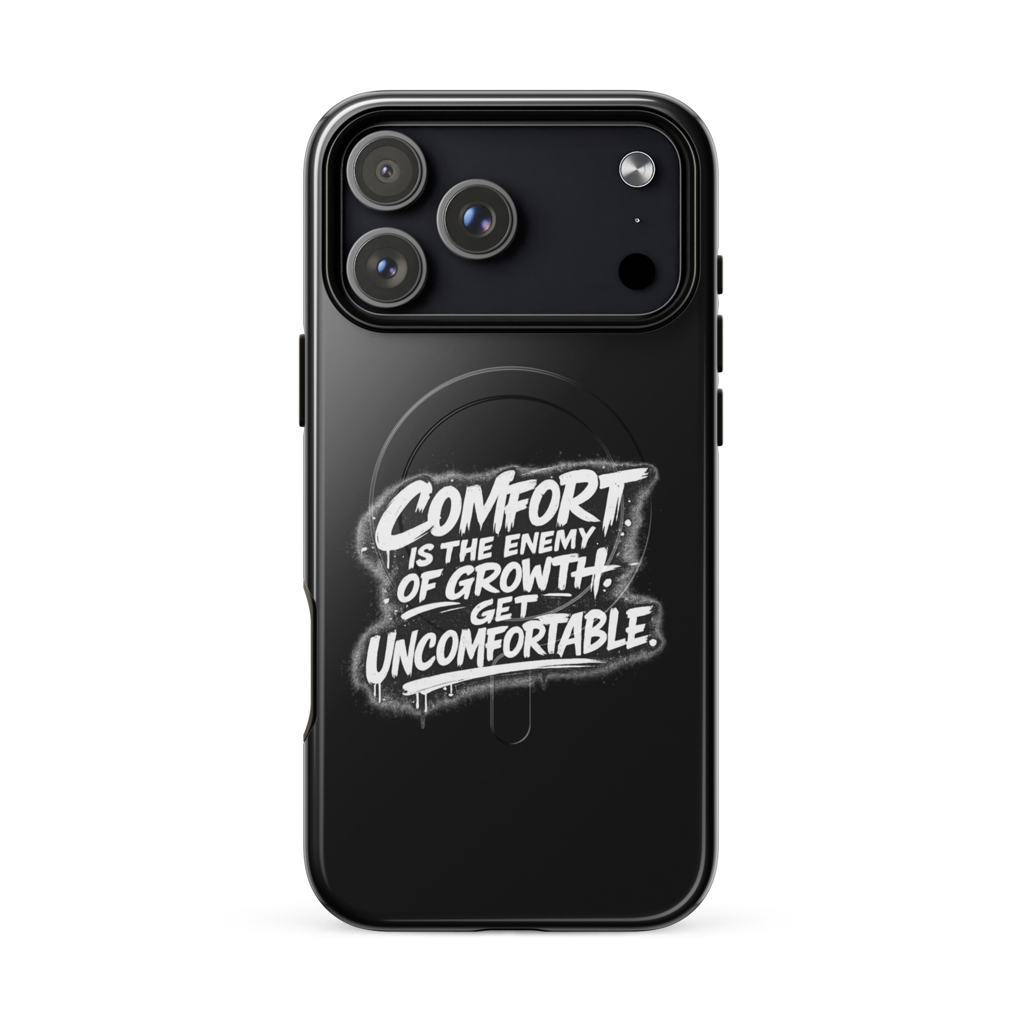 Comfort is the enemy of growth Hardcase iPhone®-Hülle mit MagSafe® – Accessoires – klamottn.de Comfort is the enemy of growth Hardcase iPhone®-Hülle mit MagSafe® – Accessoires – klamottn.de