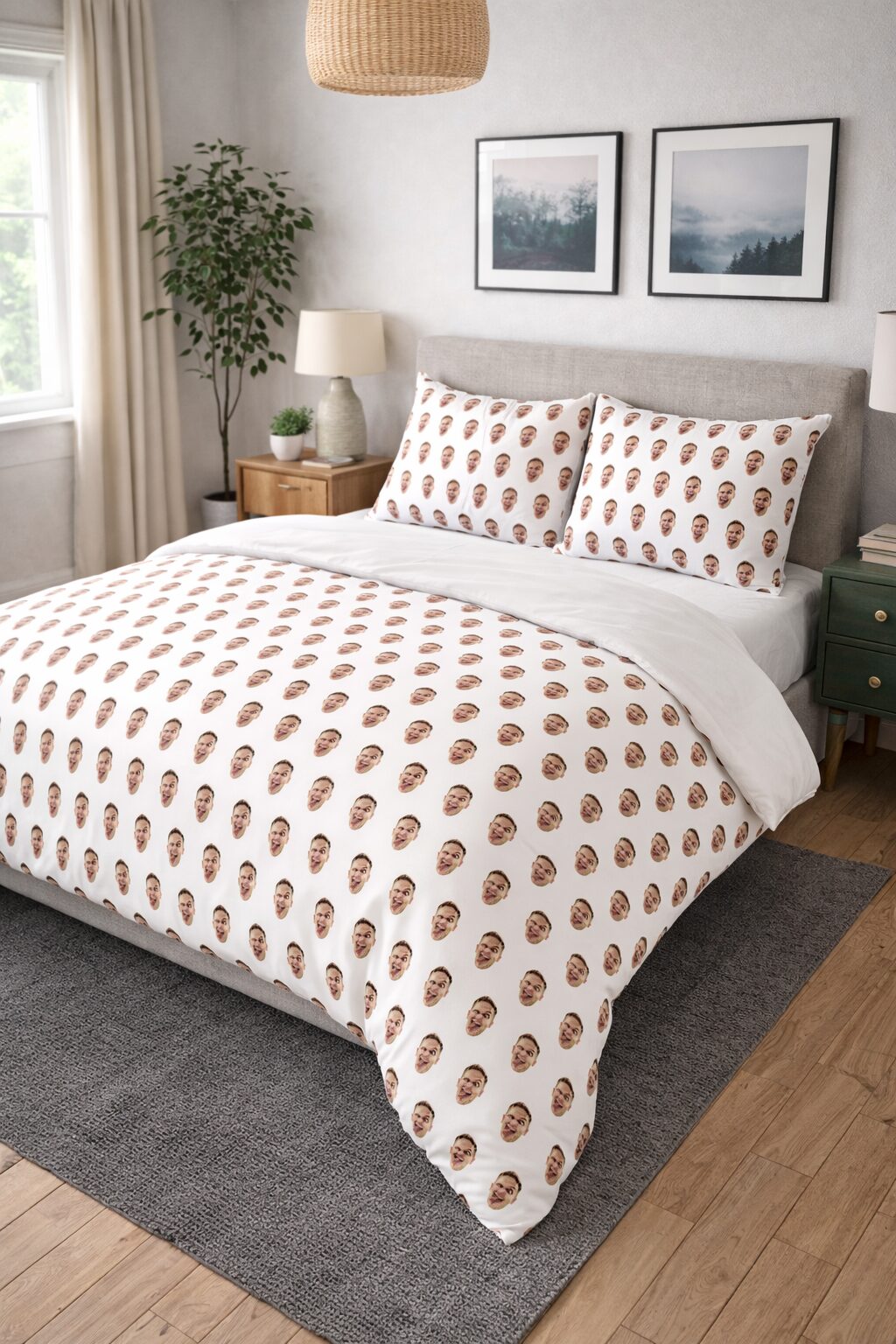 Personalisierbare Bettwäsche mit Foto – Bett- & Kissenbezug - Weiß – Home & Living – klamottn.de Personalisierbare Bettwäsche mit Foto – Bett- & Kissenbezug - Weiß – Home & Living – klamottn.de