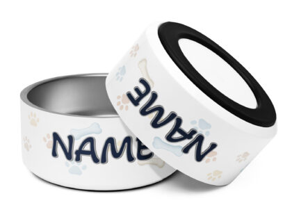 Personalisierbarer Hundenapf mit Namen – Dezentes Pfoten & Knochen Design (946ml) – Home & Living – klamottn.de
