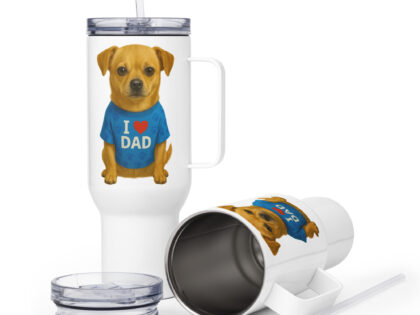 I Love Dad Dog Dad Hundepapa Thermobecher – Accessoires – klamottn.de