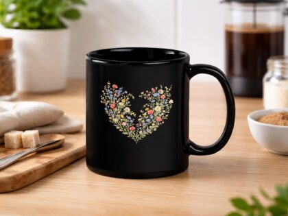 Vintage Blumenherz Tasse – Home & Living – Klamottn™