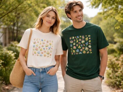 Vintage Blumen Unisex-T-Shirt – T-Shirts – Klamottn™