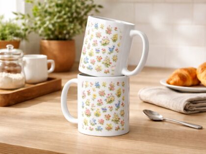 Vintage Blumen Tasse – Home & Living – Klamottn™