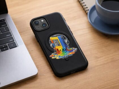 Schmelzender Retro Sound Player Hardcase iPhone®-Hülle mit MagSafe® – Accessoires – Klamottn™