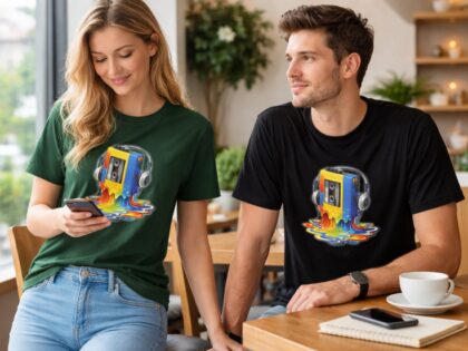 Schmelzender Retro Sound Player Unisex-T-Shirt – T-Shirts – Klamottn™