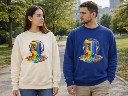 Schmelzender Retro Sound Player Unisex-Premium-Pullover – Sweatshirts – Klamottn™