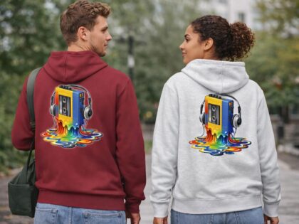 Schmelzender Retro Sound Player Premium-Zip-Hoodie – Zip Hoodies – Klamottn™