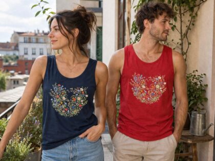Wildblumen Vintage Herz Unisex-Tank-Top – Tank Tops – Klamottn™