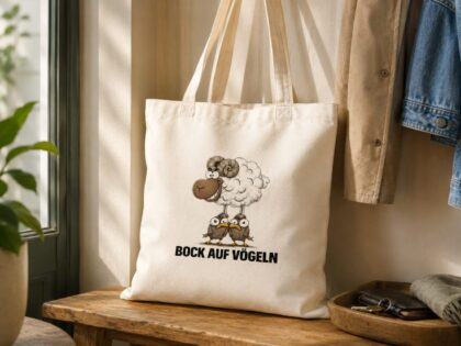 Bock Auf Vögeln Baumwolltasche mit langen Henkeln – Accessoires – Klamottn™