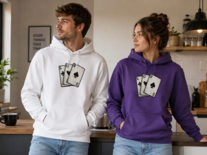 Love Pokerkarten Unisex-Kapuzenpullover – Hoodies – Klamottn™