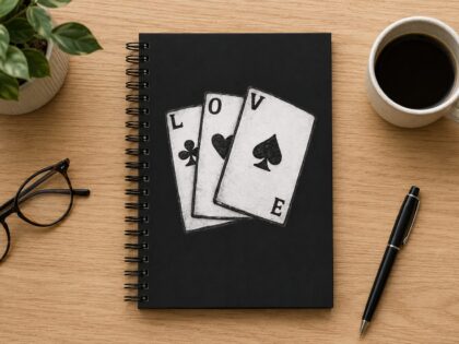 Love Pokerkarten Spiral-Notizblock – Accessoires – Klamottn™